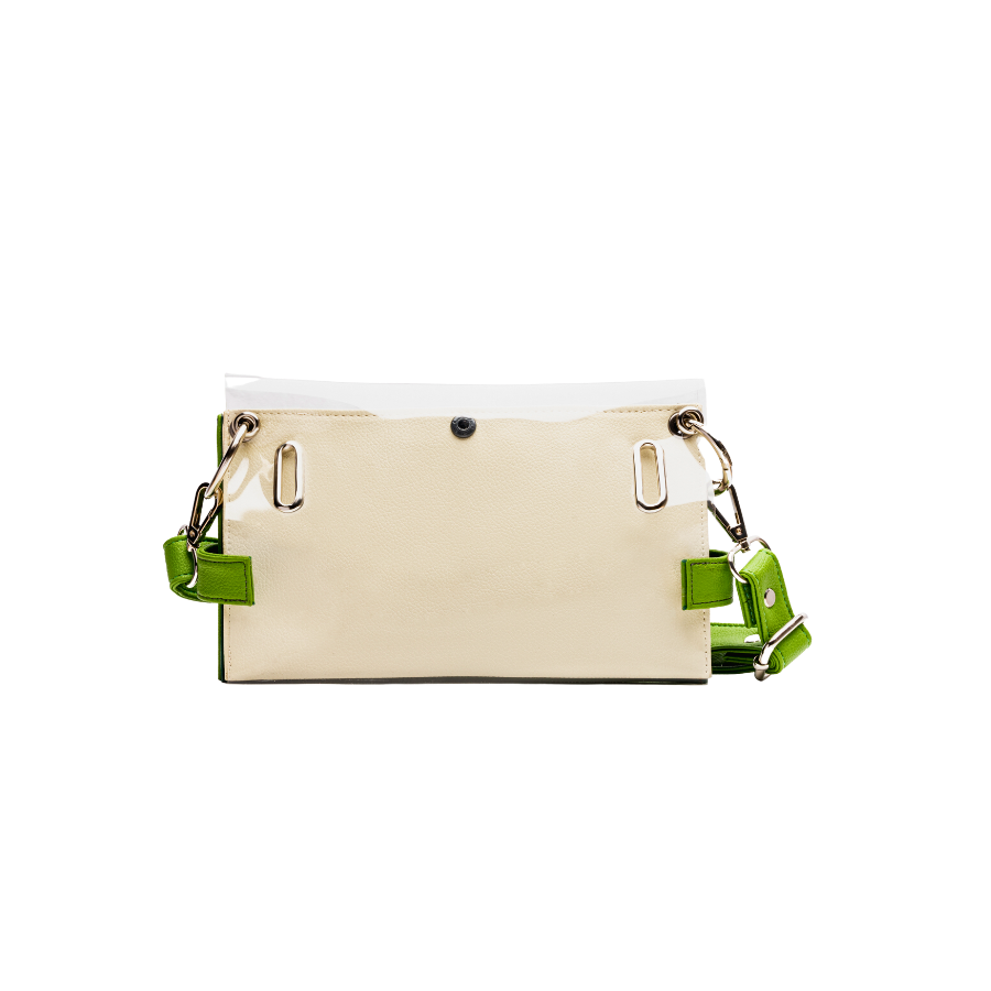 èN #oNe in transparent cover & shades of green pockets